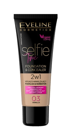 EVELINE COSMETICS - Eveline Selfie Time Foundation-Concealer 2in1 03 Vanille 30 ml