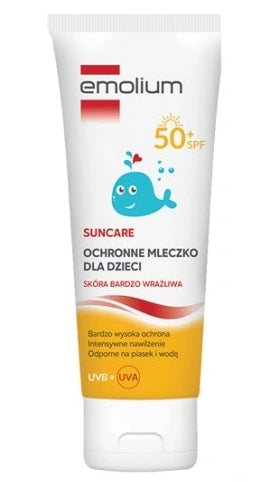 PERRIGO POLAND - Emolium Suncare Schutzmilch für sehr empfindliche Kinderhaut LSF 50+ ab 1 Jahr, 125 ml