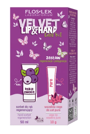 FLOSLEK - Flos-Lek Velvet Lip &amp; Handregeneration und -pflege Handsorbet 50 ml + Vaseline 10 g