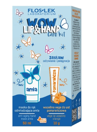 FLOSLEK - Flos-Lek WOW Lip &amp; Handernährung und -pflege Handmaske 50 ml + Vaseline 10 g