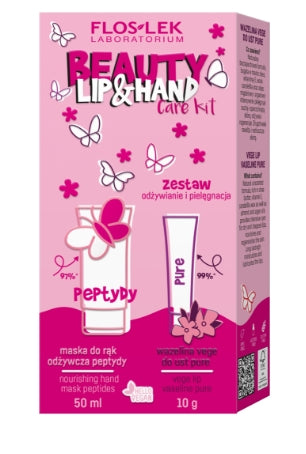 FLOSLEK - Flos-Lek Beauty Lip &amp; Handernährung und -pflege Handmaske 50 ml + Vaseline 10 g