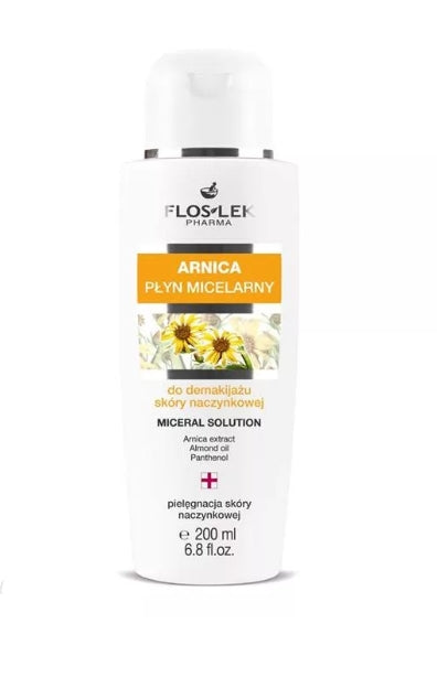 FLOSLEK - Flos-Lek Arnica Mizellenflüssigkeit zum Entfernen von Make-up von Gefäßhaut 200 ml