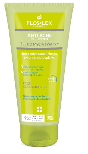 FLOSLEK - Flos-Lek, Anti Acne 24H System Gesichtsreinigungsgel, 200 ml