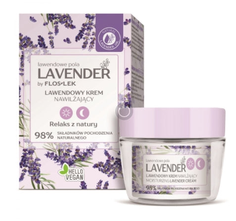 FLOSLEK - Flos Lek, Lavender Lavender Feuchtigkeitscreme für Tag und Nacht, Öko-Set, 50 ml