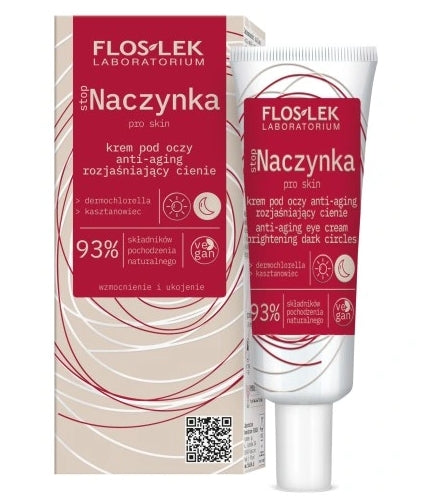 FLOSLEK - Flos-Lek Stop Capillaries Anti-Aging-Augencreme, die Augenringe aufhellt, 30 ml