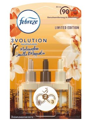 FEBREZE - Febreze, 3Volution, Nachfüller für Lufterfrischer, Madagaskar-Vanille, 1 Stück