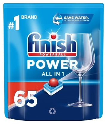 FINISH - Finish Power All in 1 Geschirrspültabs frische normale Würfel 65 Stk