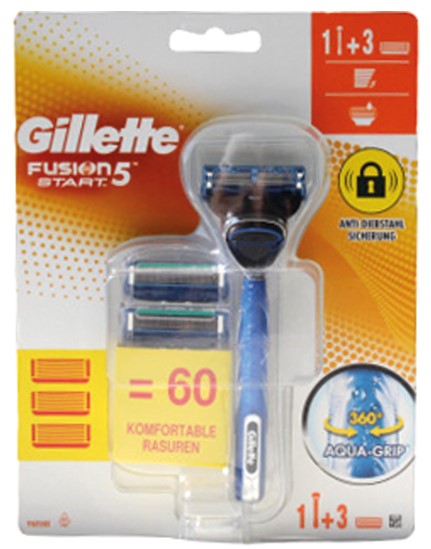 GILLETTE - Gillette, Fussion 5, Maschine und 3 Ersatzklingen