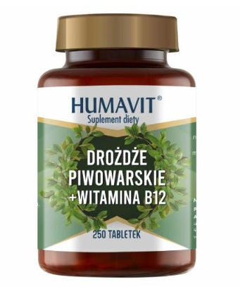 GOLDSTUDIO - Humavit Bierhefe + Vitamin B12, 250 Tabletten