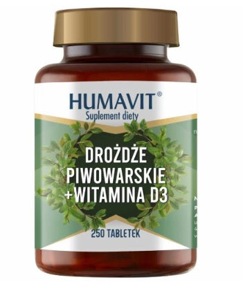 GOLDSTUDIO - Humavit Bierhefe + Vitamin D3, 250 Tabletten