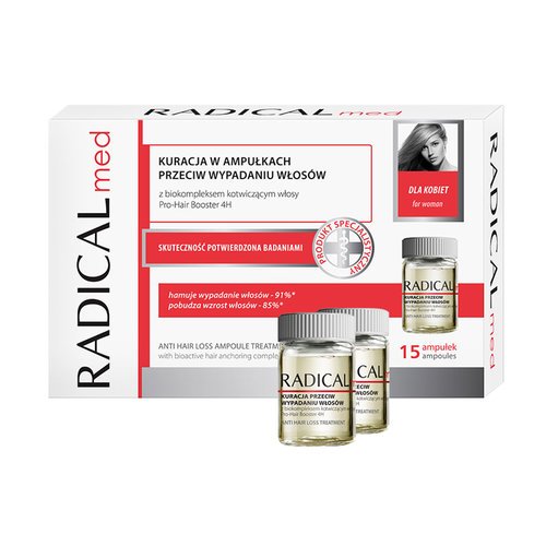 IDEEPHARM - Ideepharm Radical Med Behandlung in Ampullen gegen Haarausfall für Frauen 15 Ampullen à 5 ml