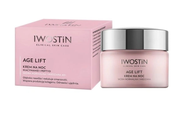 PERRIGO POLAND - Iwostin, Age Lift Nachtcreme für normale und Mischhaut 40+, 50 ml