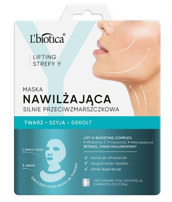 L'BIOTICA - L&#039;Biotica Lifting Y Zones Moisturizing Stark Anti-Falten-Gesichtsmaske, 1 Set
