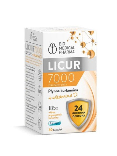 BIO MEDICAL - Licur 7000 D flüssiges Curcumin mit Vitamin D 30 Kapseln