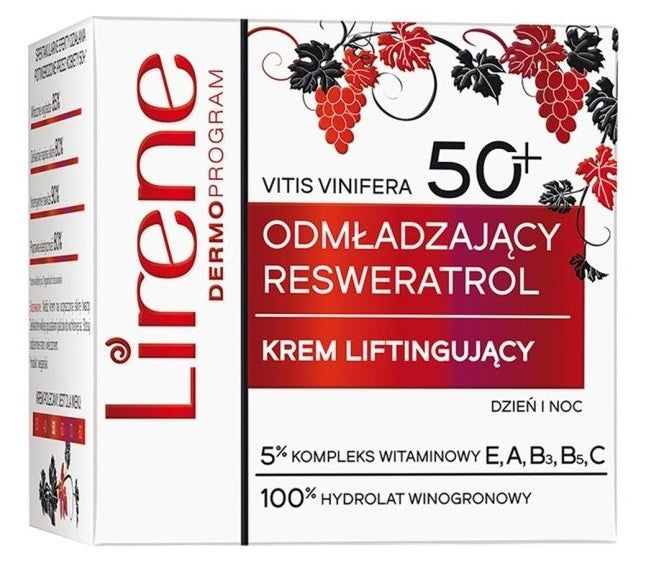 LIRENE - Lirene, verjüngende Resveratrol-Gesichtscreme 50+, 50 ml
