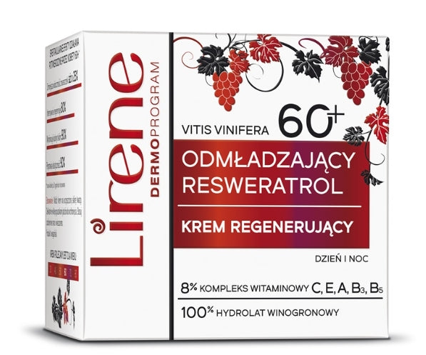 LIRENE - Lirene, verjüngende Resveratrol-Gesichtscreme 60+, 50 ml