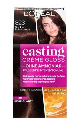 LOREAL PARIS - L&#039;Oréal, Casting Creme Gloss, Haarfärbemittel, 323 dunkle schokolade, 1 Stück