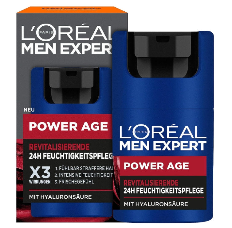 LOREAL PARIS - L'Oréal Men Expert Power Age Feuchtigkeitscreme mit Hyaluronsäure, 50 ml