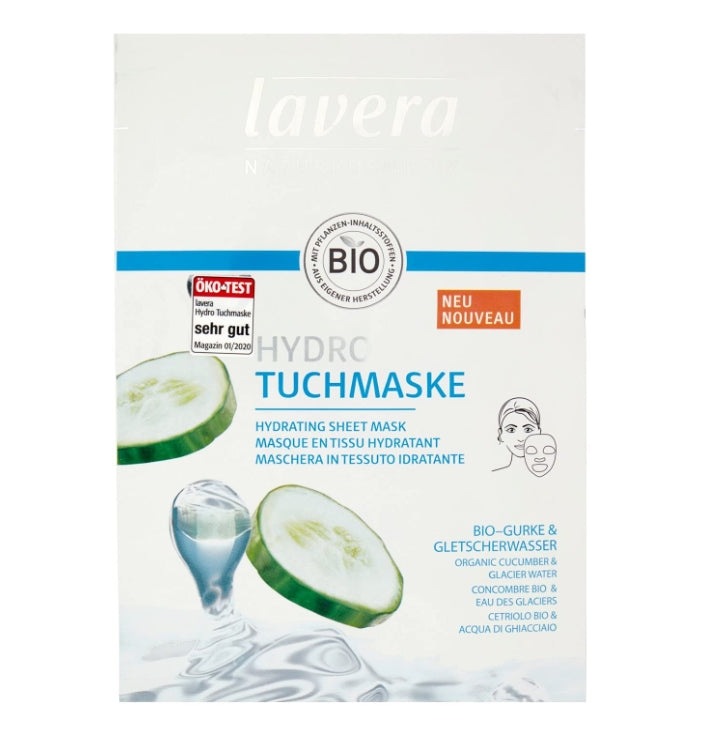 LAVERA - Lavera, Feuchtigkeitsspendende Tuchmaske mit Gurke, 1 Stück