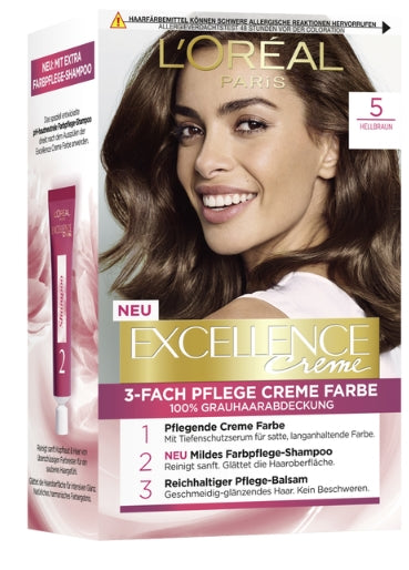 LOREAL PARIS - Loreal, Excellence Creme, Haarfärbemittel 5, 1 Stück