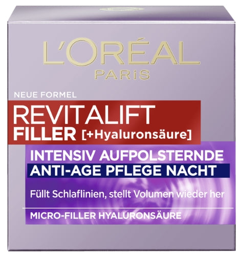 LOREAL PARIS - Loreal, Revitalift Filler, Nachtcreme, 50 ml