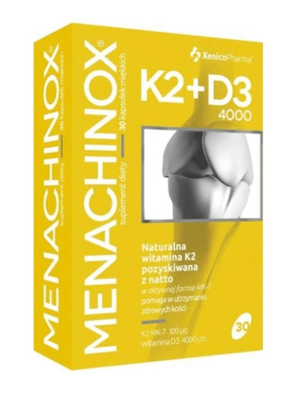 XENICO PHARMA - Menachinox K2 + D3 4000 Forte, 30 Kapseln