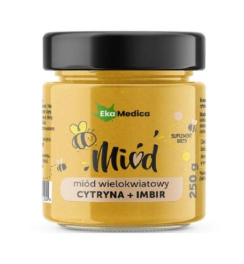 EKAMEDICA - EkaMedica Multifloral Honig Zitrone Ingwer natürliches Vitamin C, 250 g