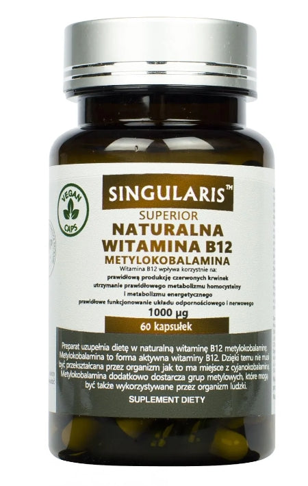 SINGULARIS - Singularis, natürliches Vitamin B12 Methylcobalamin 990 mg + 1 mg Bioperin, 60 Kapseln