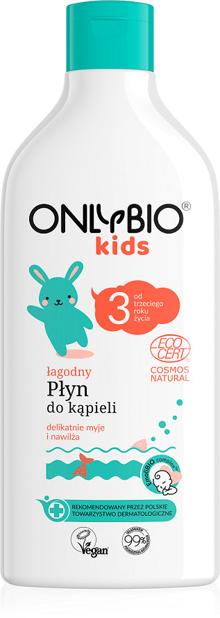 ONLYBIO LIFE - Onlybio Kids, Sanfte Badeflüssigkeit für Kinder ab 3 Jahren, 500 ml