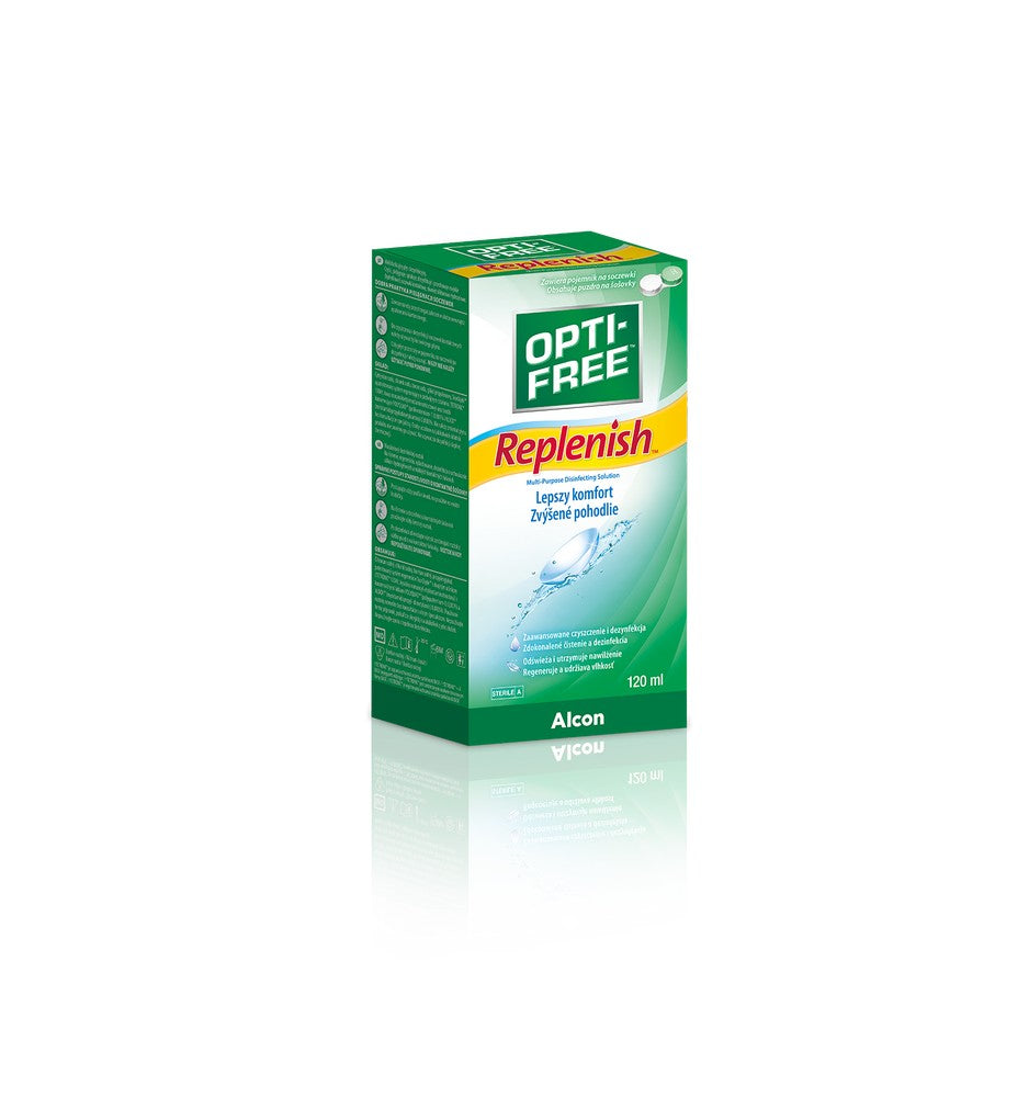 ALCON - Opti-Free Replenish, multifunktionales Linsendesinfektionsmittel, 120 ml
