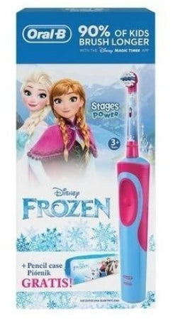 PROCTER & GAMBLE - Oral-B Vitality Stages elektrische Zahnbürste für Kinder Frozen + Federmäppchen