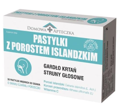 DOMOWA APTECZKA - Isländische Flechtenpastillen, 30 Pastillen