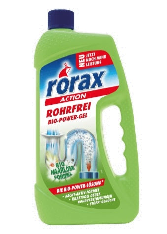RORAX - Rorax, Rohrfrei Bio-Power-Gel, Abflussreinigungsgel, 1 l