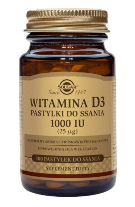 SOLGAR - Solgar Vitamin D3 1000 IE 100 Lutschtabletten