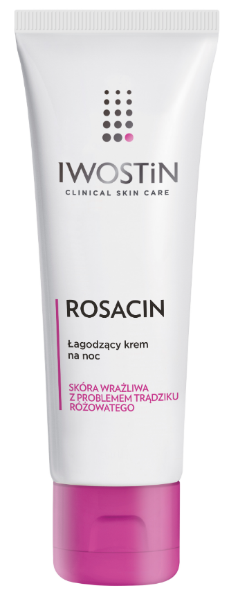 PERRIGO POLAND - Iwostin Rosacin, Beruhigende Nachtcreme, empfindliche Haut mit Rosacea, 40 ml