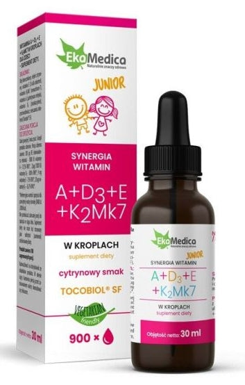 EKAMEDICA - EkaMedica Vitamins Junior A+D3+E+K2Mk7 Tropfen, 30 ml