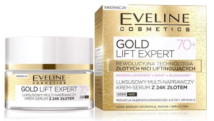 EVELINE COSMETICS - Eveline Gold Lift Expert 70+ Tages- und Nachtcreme 50 ml