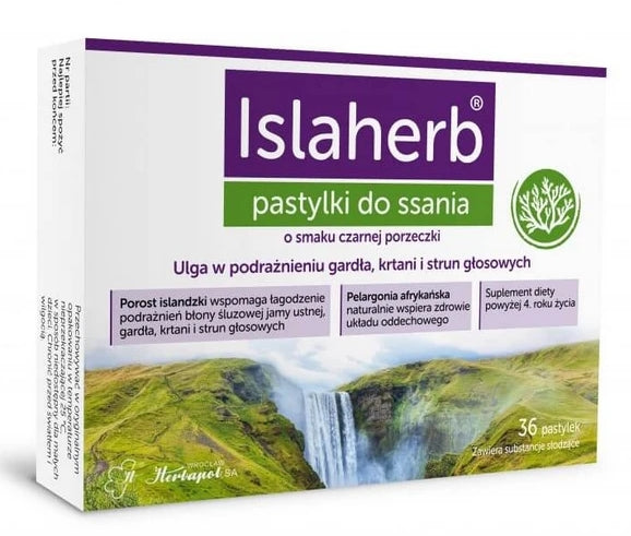 HERBAPOL WROCŁAW - Islaherb, 36 Lutschtabletten