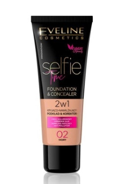 EVELINE COSMETICS - Eveline Selfie Time Foundation-Concealer 2in1 02 Elfenbein 30 ml