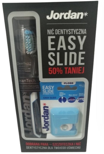 ORKLA CARE - Jordan Expert Clean Medium Zahnbürste + Easy Slide Zahnseidenset