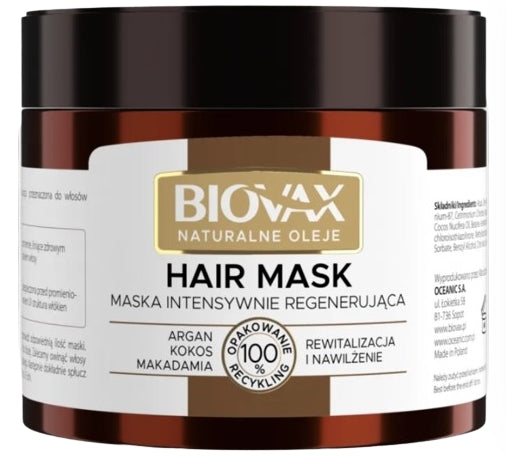 L'BIOTICA - Biovax Intensiv regenerierende Maske Argan Macadamia Kokosnuss 250 ml