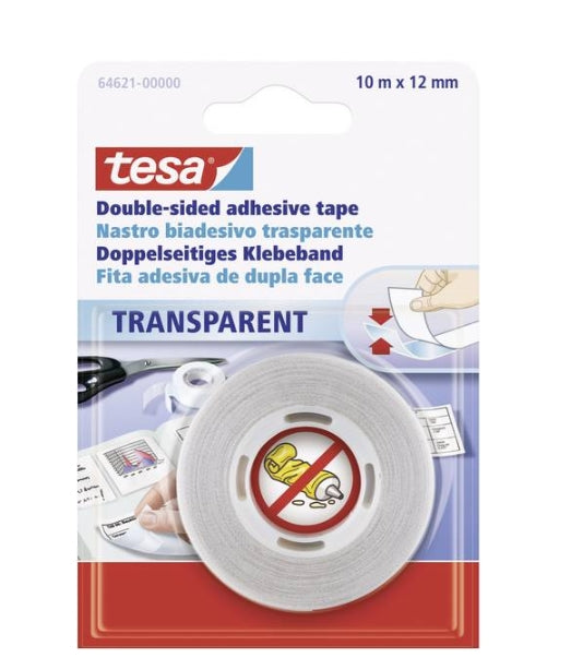 TESA - Tesa, Doppelseitiges Befestigungsband 10 m x 12 mm, 1 Stück