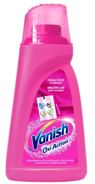 VANISH - Vanish flüssiger Fleckentferner für farbige Stoffe Oxi Action Pink Flüssigkeit 1 L