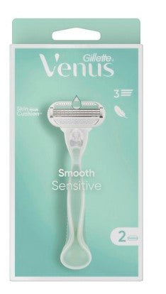 VENUS - Venus, Smooth Sensitive, Rasierer mit drei Klingen + 2 Klingen