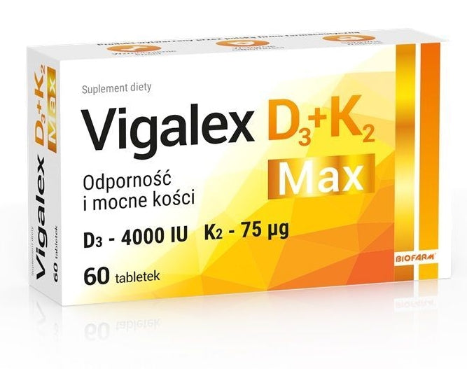 BIOFARM - Vigalex D3 + K2 MAX, 60 Tabletten