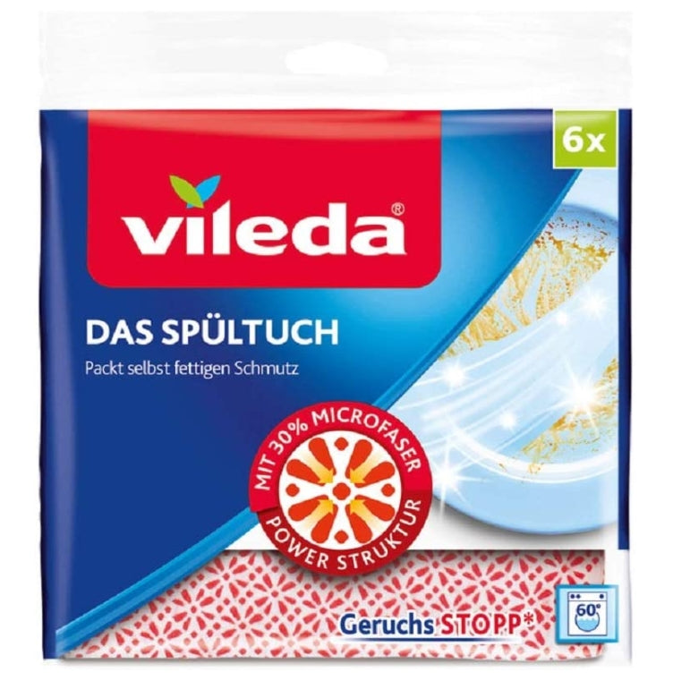 VILEDA - Vileda, Mikrofasertuch zum Geschirrspülen, 6 Stück