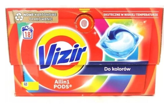 VIZIR - Vizir All in 1 Color Waschkapseln, 18 Stück