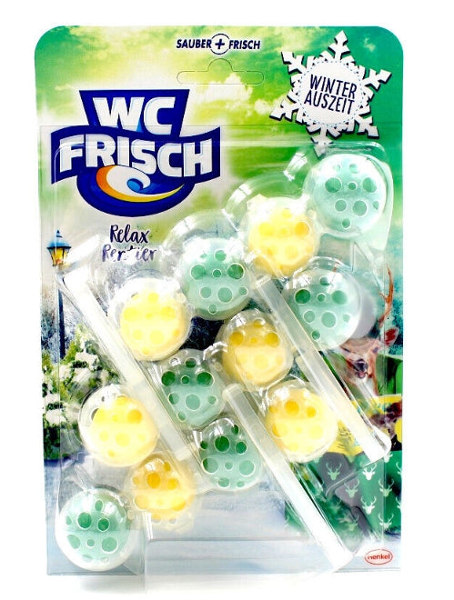 WC FRISCH - Toilettenfrisch, Relax Rentier, Toilettenhänger, 3x 50g