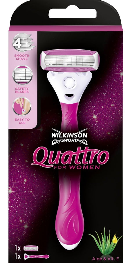 WILKINSON SWORD - Wilkinson Sword Quattro für Damen, Rasierer + 1 Kartusche