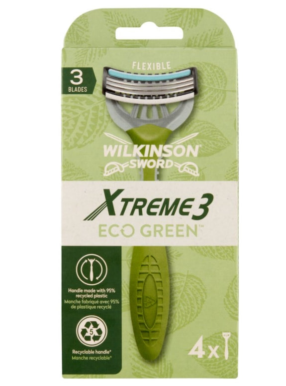 WILKINSON - Wilkinson, Xtreme3 Eco grün, Rasierer, 4 Stück